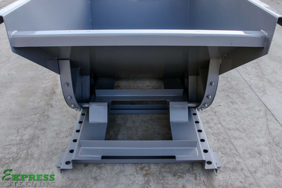 Express Steel 1 Yard Wright Self-Dumping Hopper | SKU 10055 | Width 63.5" | 3" Fork Slots | Hydraulic Flow 15–20 GPM | For Forklifts & Skid Steers