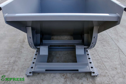 Express Steel 1 Yard Wright Self-Dumping Hopper | SKU 10055 | Width 63.5" | 3" Fork Slots | Hydraulic Flow 15–20 GPM | For Forklifts & Skid Steers