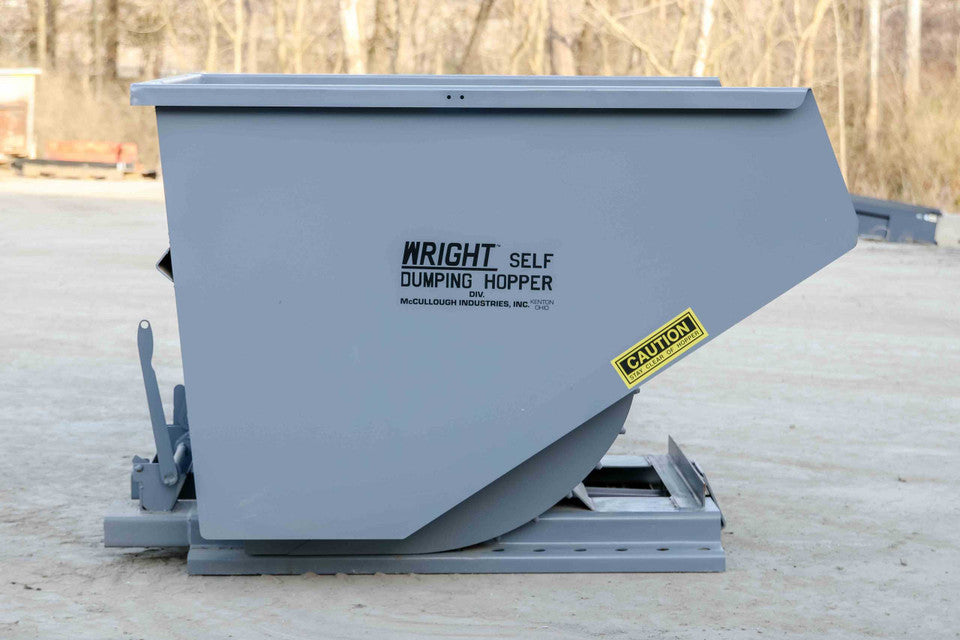 Express Steel 2 Yard Wright Bump Release Hopper | SKU 20055BR | Width 57.75" | Fork Pocket 3" | Hydraulic Flow 15–20 GPM | For Forklifts & Skid Steers