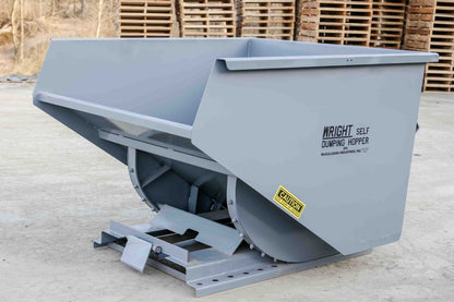 Express Steel 2 Yard Wright Bump Release Hopper | SKU 20055BR | Width 57.75" | Fork Pocket 3" | Hydraulic Flow 15–20 GPM | For Forklifts & Skid Steers