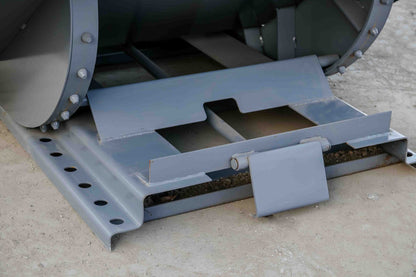 Express Steel 2 Yard Wright Bump Release Hopper | SKU 20055BR | Width 57.75" | Fork Pocket 3" | Hydraulic Flow 15–20 GPM | For Forklifts & Skid Steers