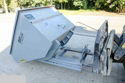 Express Steel 2 Yard Wright Self-Dumping Hopper | SKU 20055 | Width 64" | 3" Fork Slots | Hydraulic Flow 15–20 GPM | For Forklifts & Skid Steers