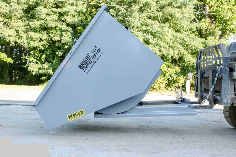 Express Steel 2 Yard Wright Self-Dumping Hopper | SKU 20055 | Width 64" | 3" Fork Slots | Hydraulic Flow 15–20 GPM | For Forklifts & Skid Steers