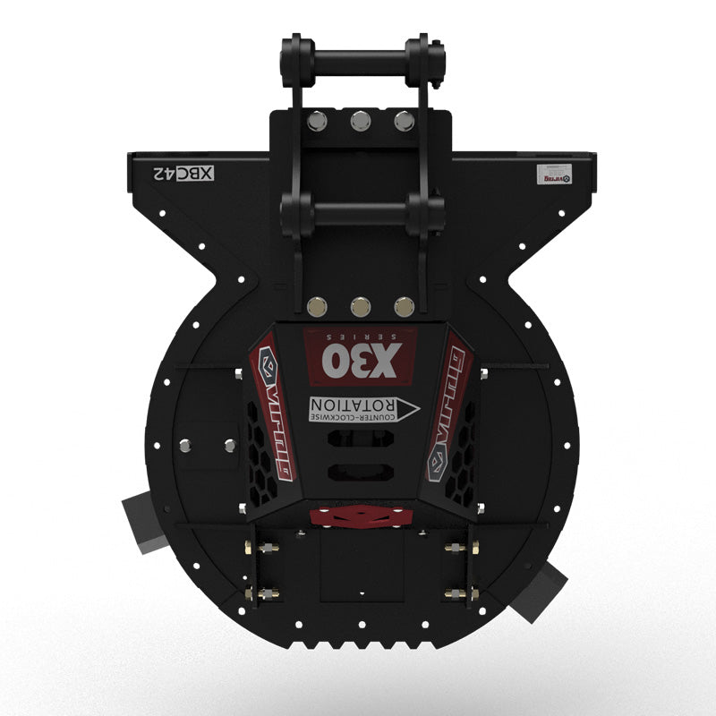Virnig X30 Mini Excavator Rotary Brush Cutter | Models XBC42, XBC48 & XBC60 | Widths 42" To 60" | Machine Size 4.5 To 13 Tons | For Mini Excavators