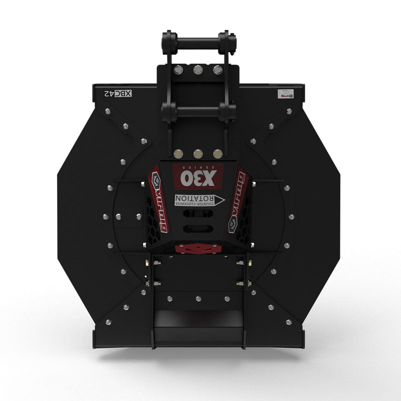 Virnig X30 Mini Excavator Rotary Brush Cutter | Models XBC42, XBC48 & XBC60 | Widths 42" To 60" | Machine Size 4.5 To 13 Tons | For Mini Excavators