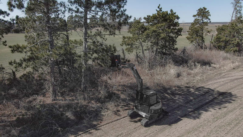 Virnig X20 Mini Excavator Rotary Brush Cutter | Width 40″ | Machine Size 3.25 To 7.5 Tons | For Mini Excavators