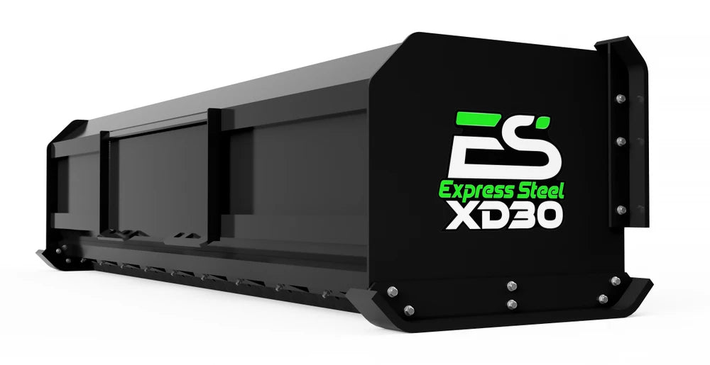 Express Steel 10' Pullback Snow Pusher | Model XD30 Pullback | Width 125" | 18-25 GPM | For Tractors & Skid Steers