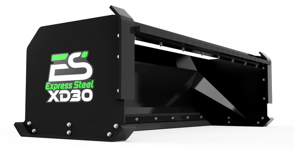 Express Steel 8' Snow Pusher | Model XP30 Pullback | Width 101" | 15+ GPM | 40+ HP | For Skid Steers & Tractors