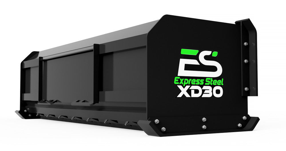 Express Steel 8' Snow Pusher | Model XP30 Pullback | Width 101" | 15+ GPM | 40+ HP | For Skid Steers & Tractors