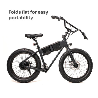 JackRabbit | Micro Electric Bike | Model XG Pro | 20” Suspension Tires | 749 W Hub Motor | 48+ Mile Range | 37 lb Lightweight Frame | For Urban Commuting, Travel & Off-Road Fun