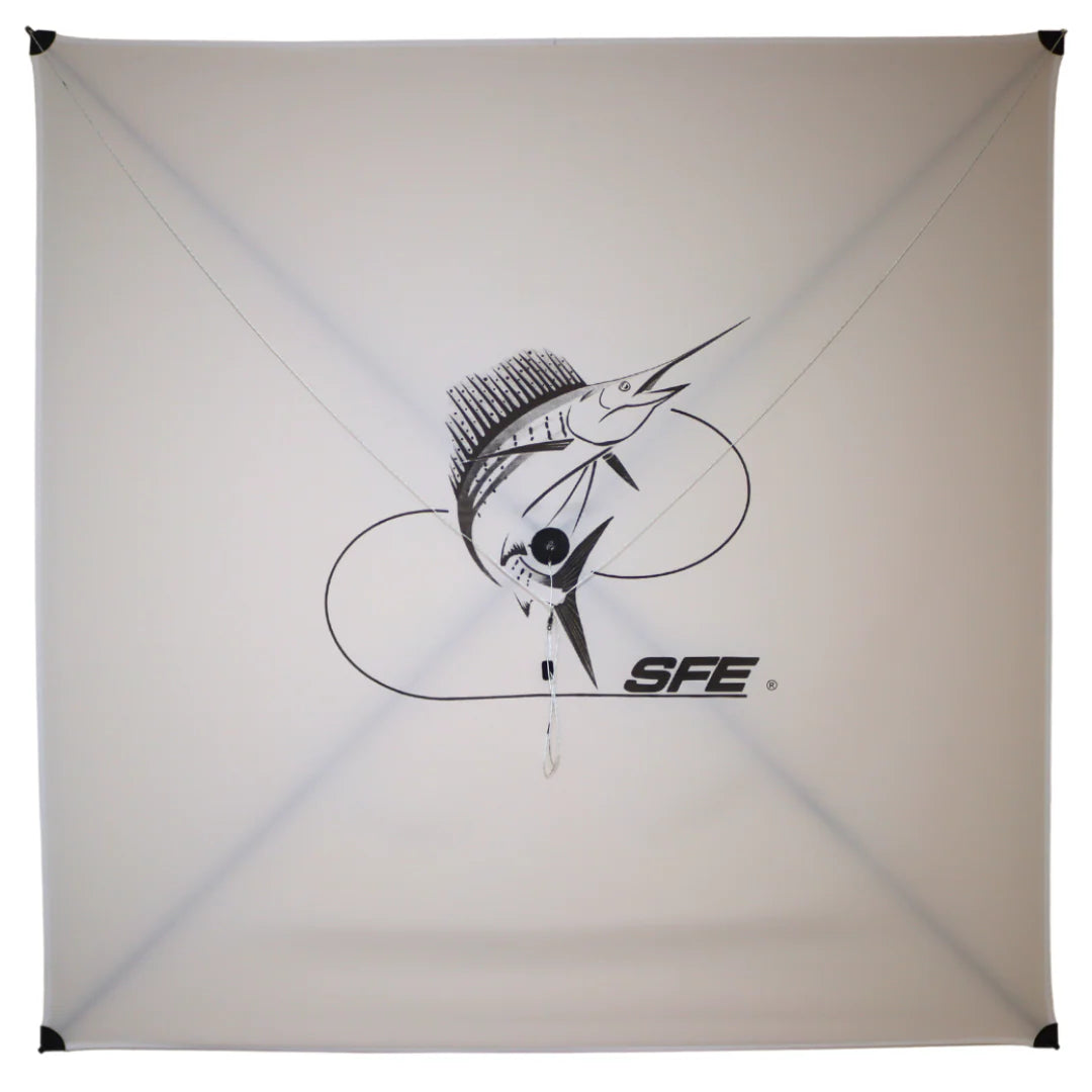 SFE Kites | XL Ultra Light Kite | Model #1668 | Wingspan 41"x41" Inches | Wind Speed 2–15 MPH | For Offshore Anglers & Kite Fishing