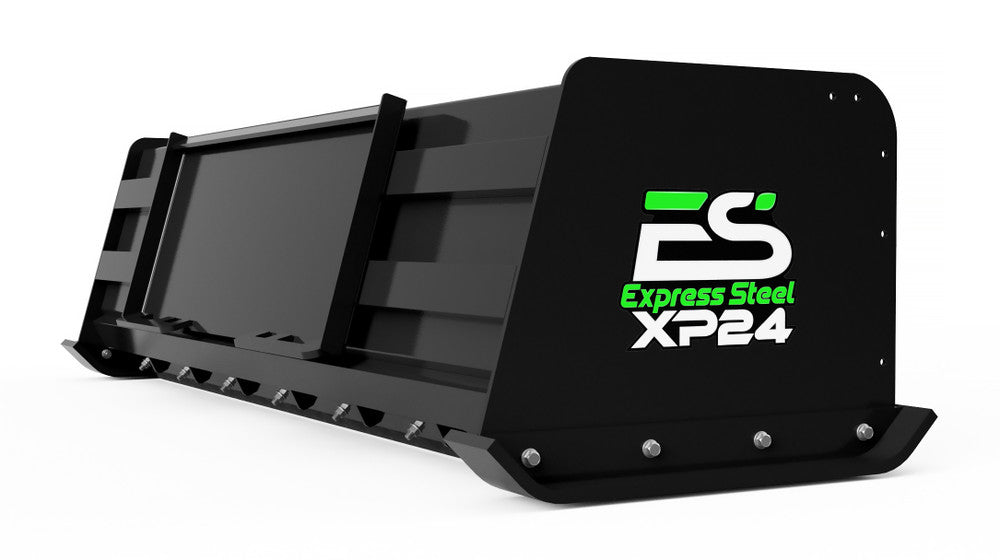 Express Steel 7' Pullback Snow Pusher | Model XP24 | Width 84" | 30+ HP | 25 GPM | For Tractors, Skid Steers & Loaders