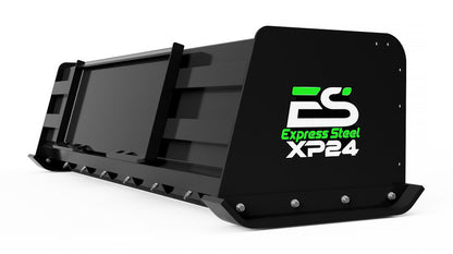 Express Steel 7' Pullback Snow Pusher | Model XP24 | Width 84" | 30+ HP | 25 GPM | For Tractors, Skid Steers & Loaders