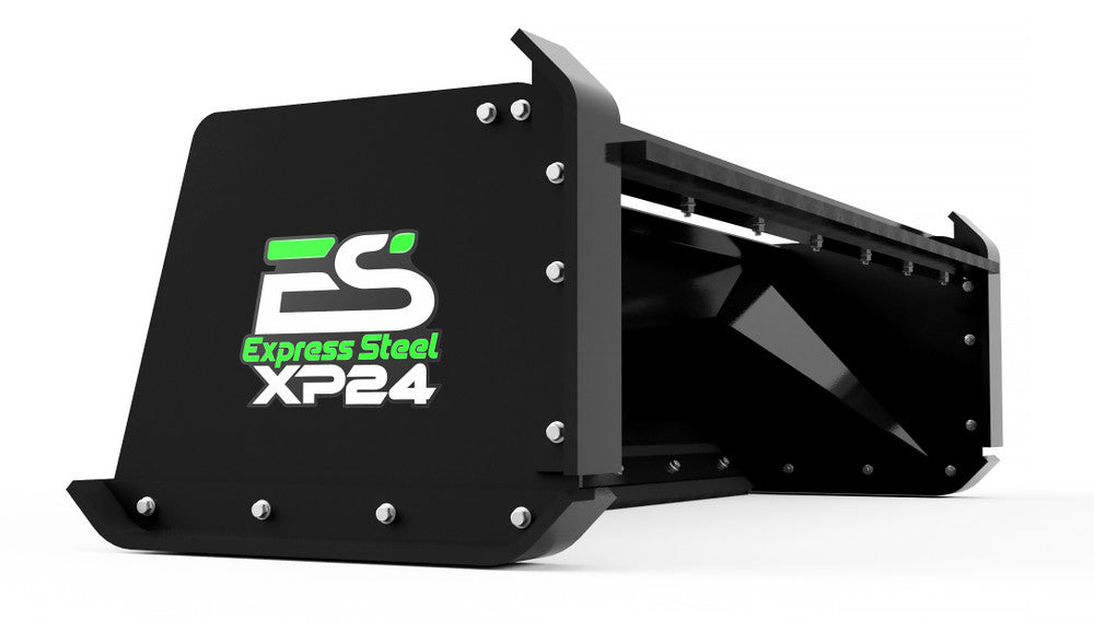 Express Steel 7' Pullback Snow Pusher | Model XP24 | Width 84" | 30+ HP | 25 GPM | For Tractors, Skid Steers & Loaders