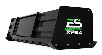 Express Steel 8' Pullback Snow Pusher | Model XP24 | Width 96" | 25 GPM | 35+ HP | For Skid Steers, Tractors & Loaders
