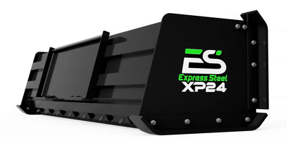 Express Steel 8' Pullback Snow Pusher | Model XP24 | Width 96" | 25 GPM | 35+ HP | For Skid Steers, Tractors & Loaders