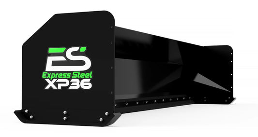 Express Steel 14' Snow Pusher | Model XP36 | Width 168" | 25 GPM | 85+ HP | For Skid Steers, Tractors & Wheel Loaders