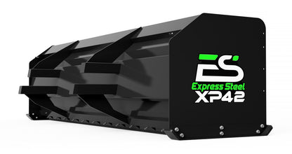 Express Steel 12' Snow Pusher | Model XP42 HD | Width 144" | 20-35 GPM | 85+ HP | For Skid Steers, Loaders & Tractors