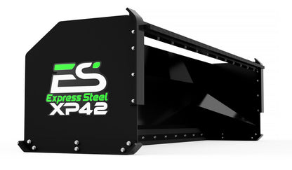 Express Steel 12' Snow Pusher | Model XP42 HD | Width 144" | 20-35 GPM | 85+ HP | For Skid Steers, Loaders & Tractors