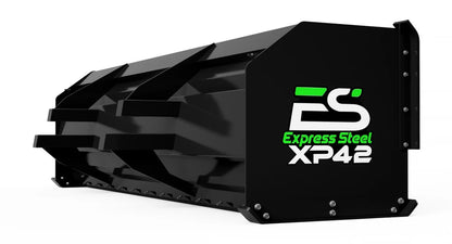 Express Steel 12' Snow Pusher | Model XP42 HD | Width 144" | 20-35 GPM | 85+ HP | For Skid Steers, Loaders & Tractors