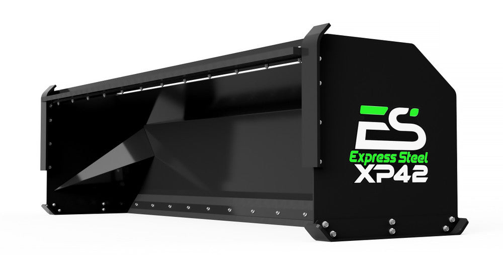 Express Steel 12' Snow Pusher | Model XP42 HD | Width 144" | 20-35 GPM | 85+ HP | For Skid Steers, Loaders & Tractors