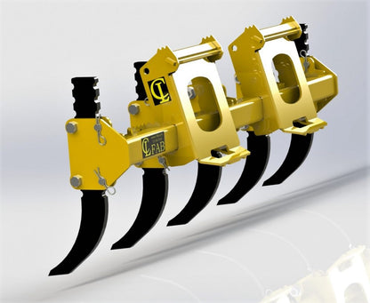 CL Fabrication Ripper | Model XR | Width 76" to 84" | Adjustable Tine Lengths 18” to 20” | For Skid Steer