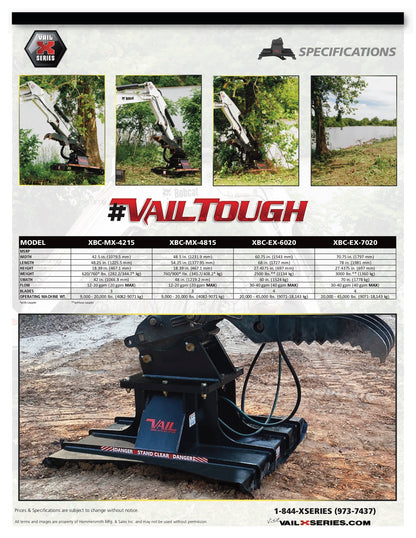 VAIL PRODUCTS EXCAVATOR BRUSH CUTTER