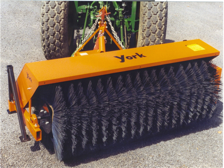 YORK- 10 ft.  HEAVY DUTY TOW- TYPE BROOM - MANUAL LIFT, ANGLE & HYDRAULIC DRIVEN