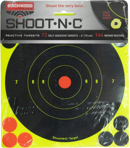 B/c Target Shoot-n-c 6" - Bull's-eye 12 Targets