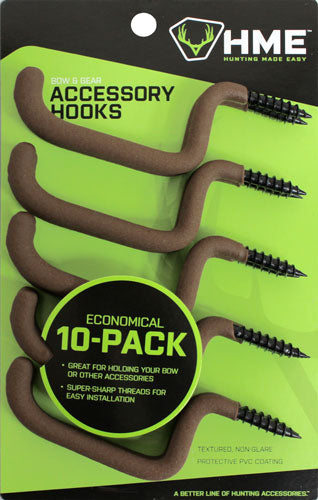 Hme Accessory Hook - Bow/gear 10pk