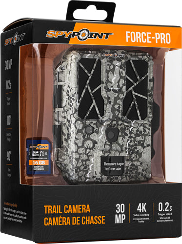 Spypoint Trail Cam Force Pro - Solar 4k 30mp Camo W/16gb Crd