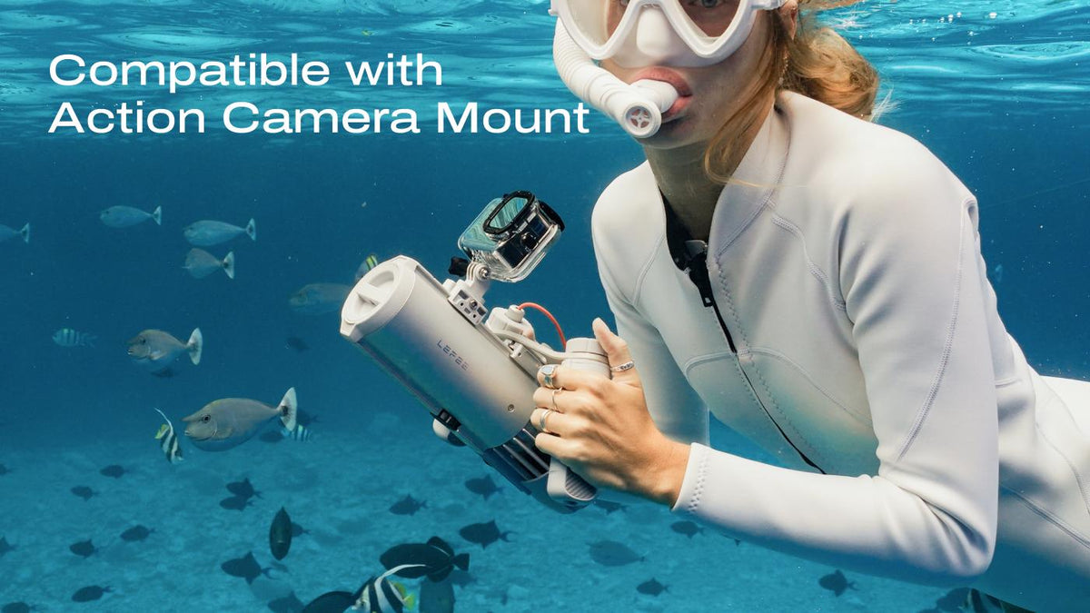 Lefeet Underwater Scooter | Model P1 Lite | Length 10.71" | Thrust 8 kgf | Depth 60m | For Scuba & SUP
