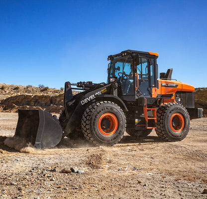 Develon | Wheel Loader | Model DL200-7 | Width 8' 4.4" | Horsepower 142.1 HP | For Construction, Agriculture, & Snow Removal