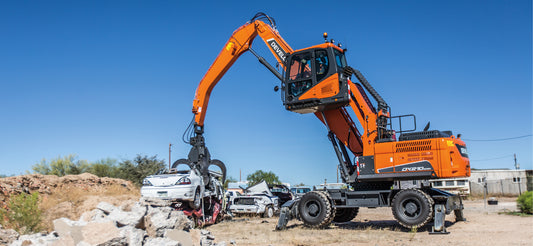 Develon | Material Handler | Model DX210WMH-5 | Reach 35' 2" | Loading Height 31' 2" | 186 hp | 28.6 Tons | For Scrap, Waste & Logging