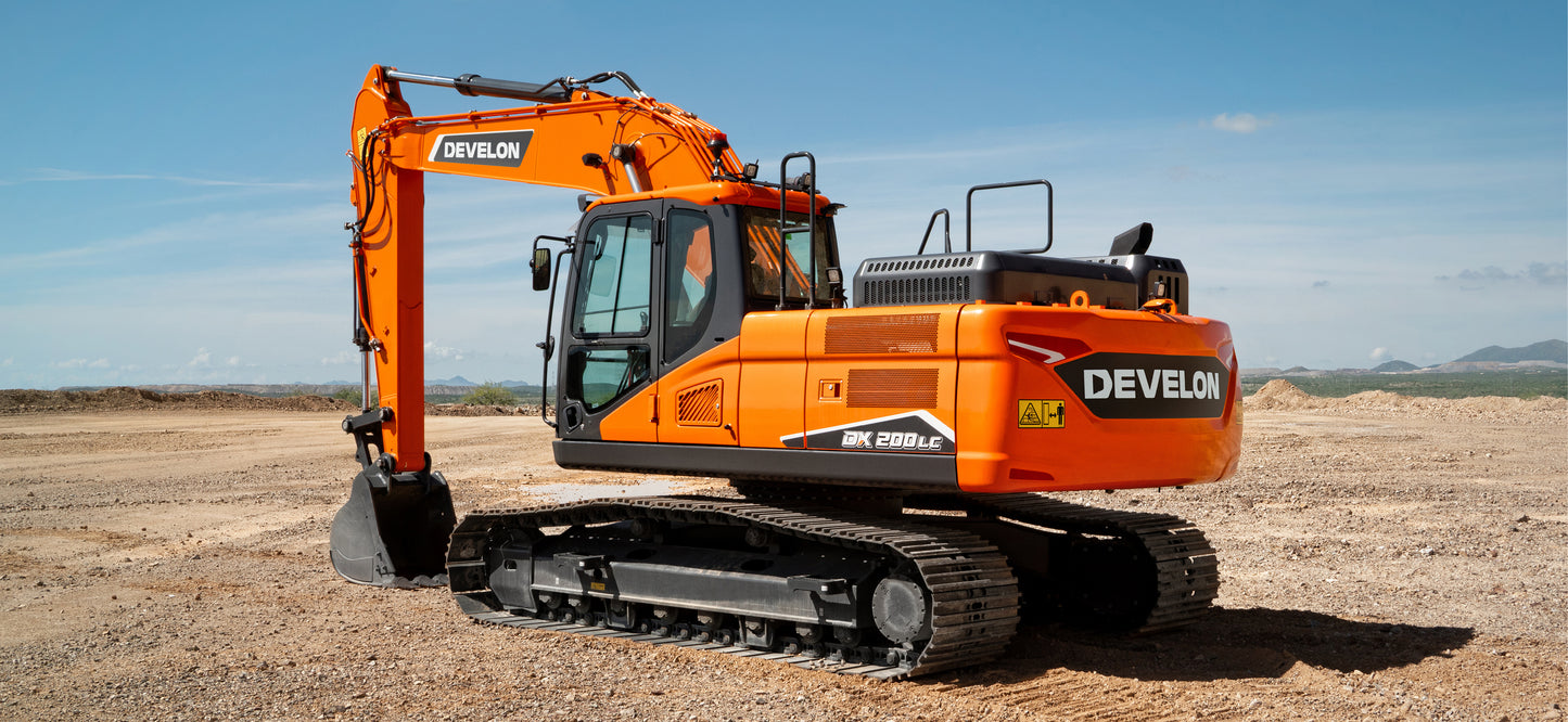 Develon | Crawler Excavator | Model DX200LC-7 | Dig Depth 20' 0" | 138.1 hp | 25 Tons | | For Demanding Construction & Large-Scale Earthmoving