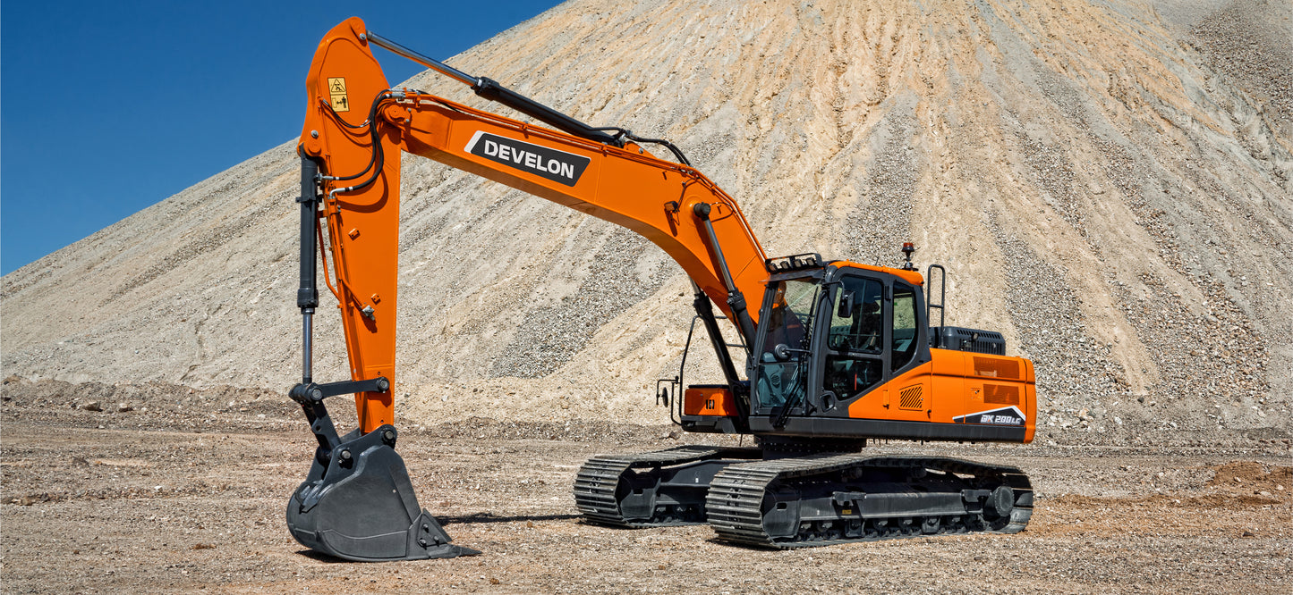 Develon | Crawler Excavator | Model DX200LC-7 | Dig Depth 20' 0" | 138.1 hp | 25 Tons | | For Demanding Construction & Large-Scale Earthmoving