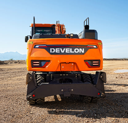 Develon | Wheel Excavator | Model DX140W-7 | Dig Depth 14' 9" | 129.1 hp | 17.3 Tons | For Construction & Roadwork & Urban Excavation
