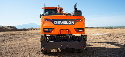Develon | Wheel Excavator | Model DX140W-7 | Dig Depth 14' 9" | 129.1 hp | 17.3 Tons | For Construction & Roadwork & Urban Excavation