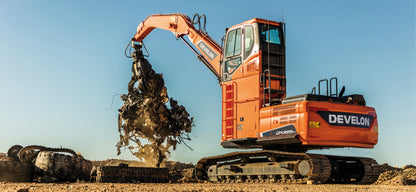 Develon | Material Handler | Model DX225MH-5 | Reach 35' 5" | Loading Height 40' 0" | 162 hp | 30.4 Tons | For Scrap, Recycling & Industrial Handling