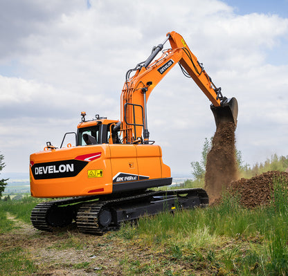 Develon | Crawler Excavator | Model DX140LC-7K | Dig Depth 20' 1" | 107.3 hp | 15.9 Tons | For Heavy-Duty Excavation, Trenching & Construction