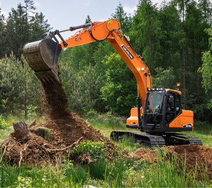 Develon | Crawler Excavator | Model DX140LC-7K | Dig Depth 20' 1" | 107.3 hp | 15.9 Tons | For Heavy-Duty Excavation, Trenching & Construction
