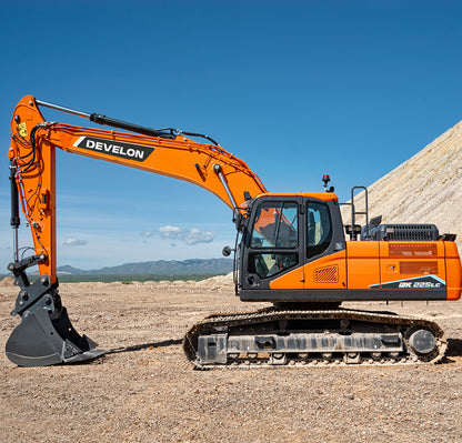 Develon | Crawler Excavator | Model DX225LC-7X | Dig Depth 21' 7" | 162.3 hp | 26 Tons | For Precision Earthmoving & Rugged Jobsite