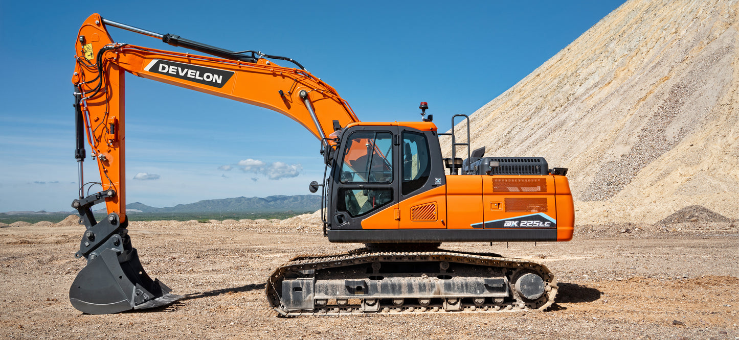 Develon | Crawler Excavator | Model DX225LC-7X | Dig Depth 21' 7" | 162.3 hp | 26 Tons | For Precision Earthmoving & Rugged Jobsite