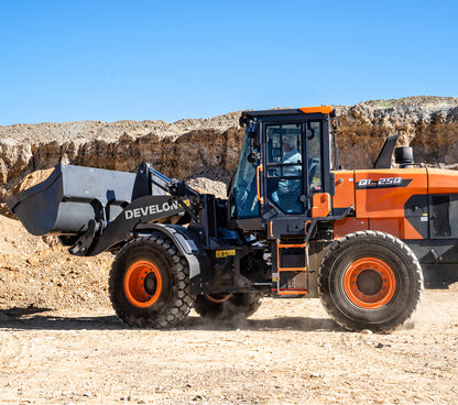 Develon | Wheel Loader | Model DL250-7 | Width 8' 11.9" | Horsepower 171.6 HP | For Construction, Agriculture & Heavy Lifting