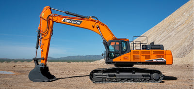 Develon | Crawler Excavator | Model DX420LC-7 | Dig Depth 25' | 344.6 hp | 47.3 Tons | For Heavy-Duty Excavation and Construction