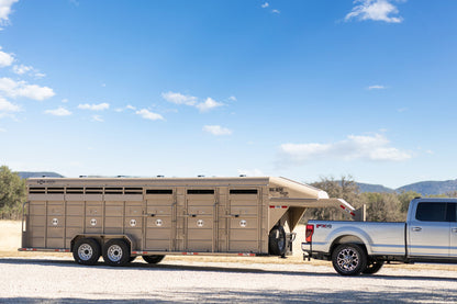 Exotic Game Control Super Exotic Bifold Game Trailer | 24' Long x 6'8" Wide x 6'6" Tall | 3 Full-Size Escape Gates
