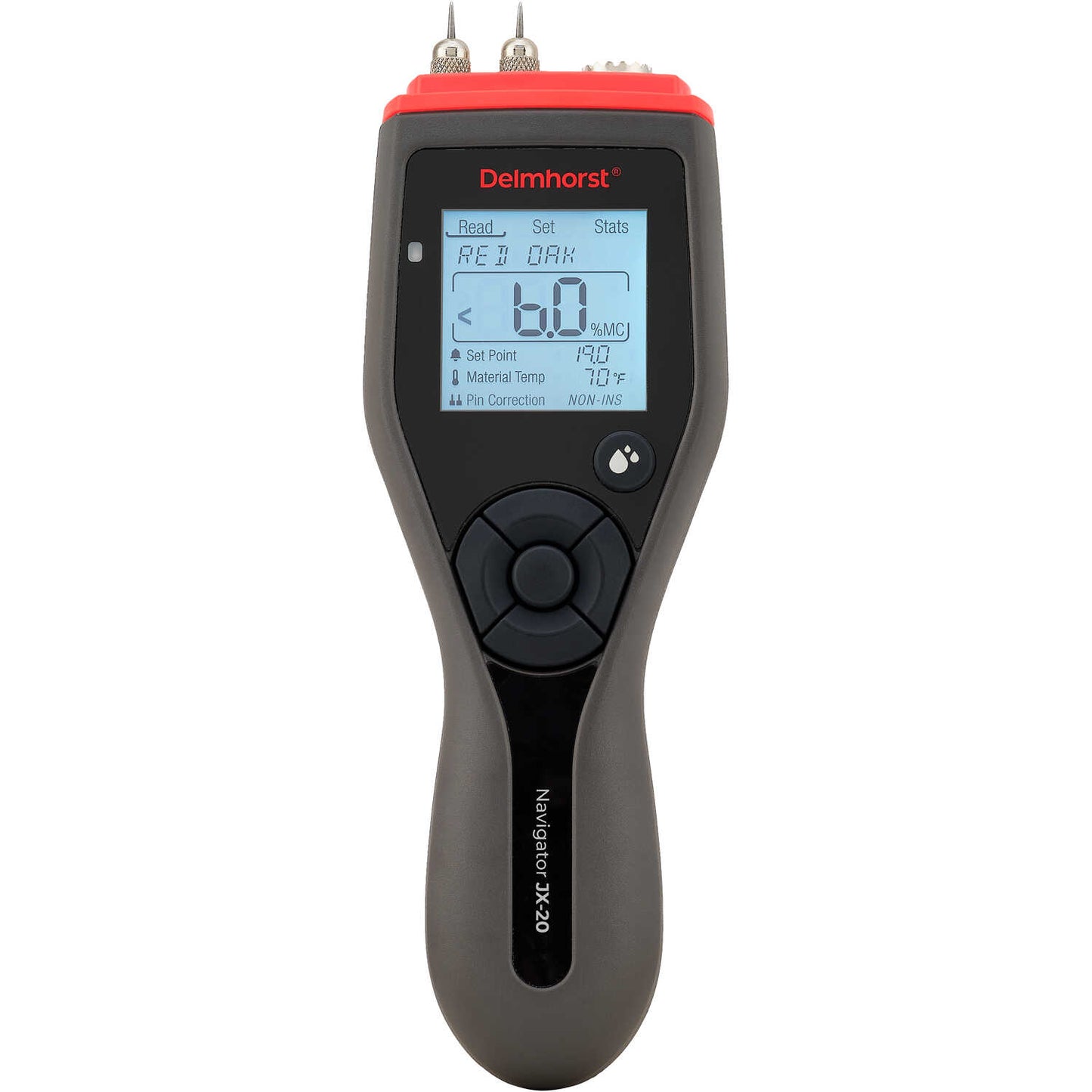 Delmhorst Moisture Meter | Model JX-20 | Moisture Content Range 6% to 60% (Wood, Douglas Fir) | Contact Pin Depth 5/16 inches