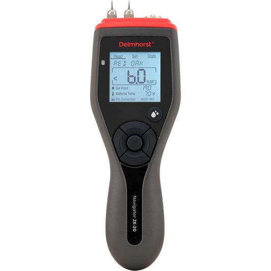 Delmhorst Moisture Meter | Model JX-20 | Moisture Content Range 6% to 60% (Wood, Douglas Fir) | Contact Pin Depth 5/16 inches