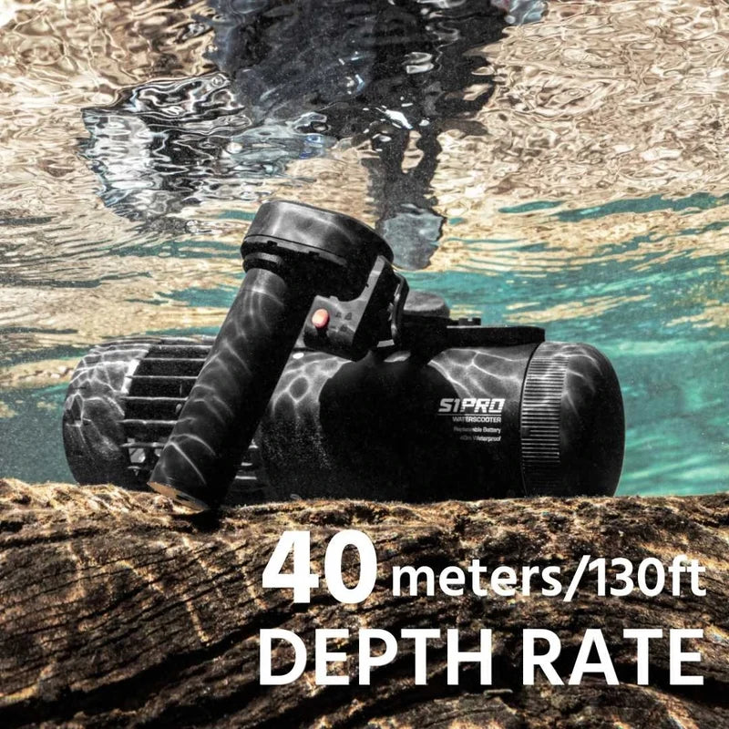 Lefeet Underwater Scooter | Model S1 PRO | Width 11.81" | Thrust 8 kgf | Depth 40m | For Scuba & SUP