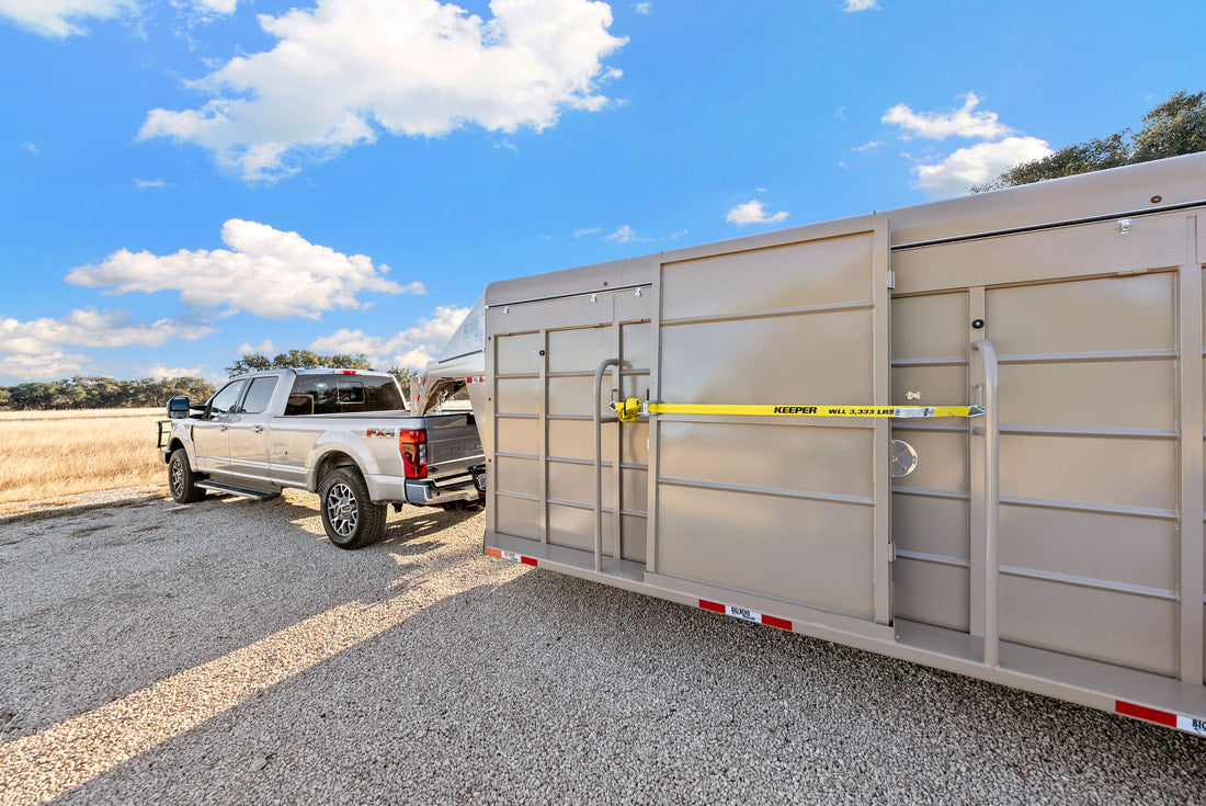 Exotic Game Control Super Exotic Bifold Game Trailer | 24' Long x 6'8" Wide x 6'6" Tall | 3 Full-Size Escape Gates